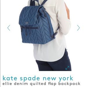 Kate Spade Large Flap Backpack Ellie Denim